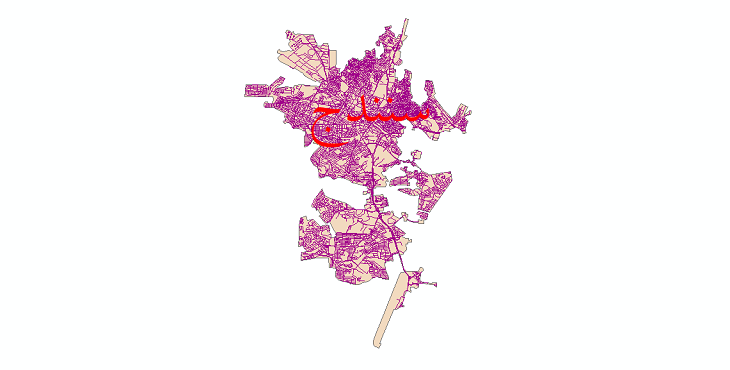 دانلود نقشه شیپ فایل شبکه معابر شهر سنندج سال 1401
