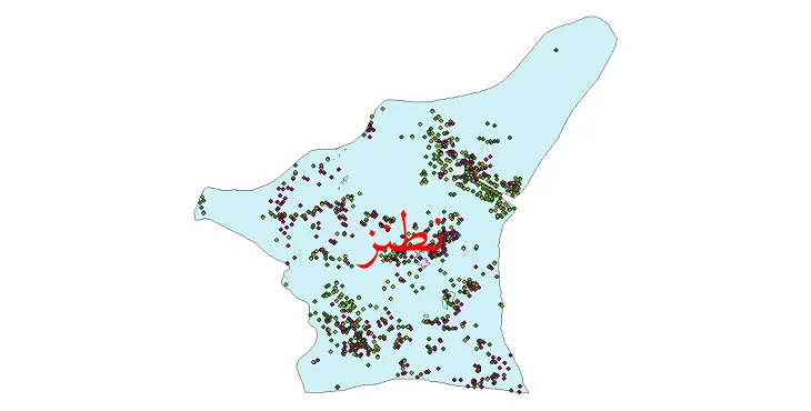 دانلود نقشه جمعیت نقاط شهری و روستایی شهرستان نطنز از سال 1335 تا 1395