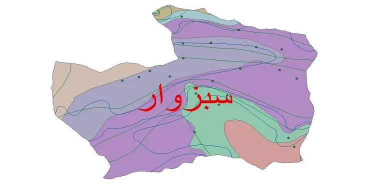 نقشه شیپ فایل اقلیمشناسی شهرستان سبزوار + 7 لایه اقلیمی