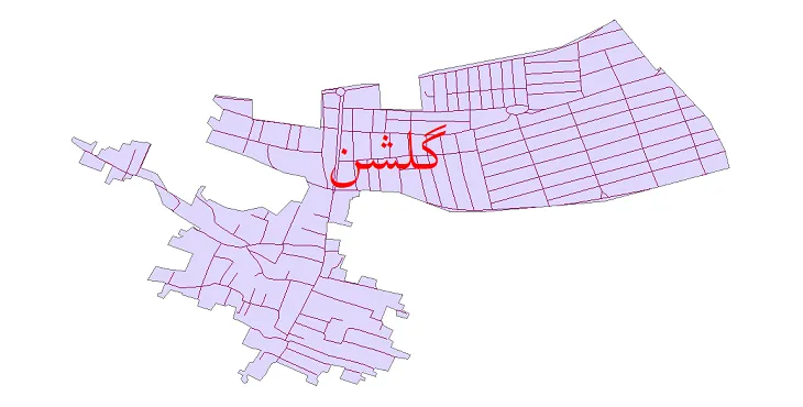 دانلود نقشه شیپ فایل شبکه معابر شهر گلشن