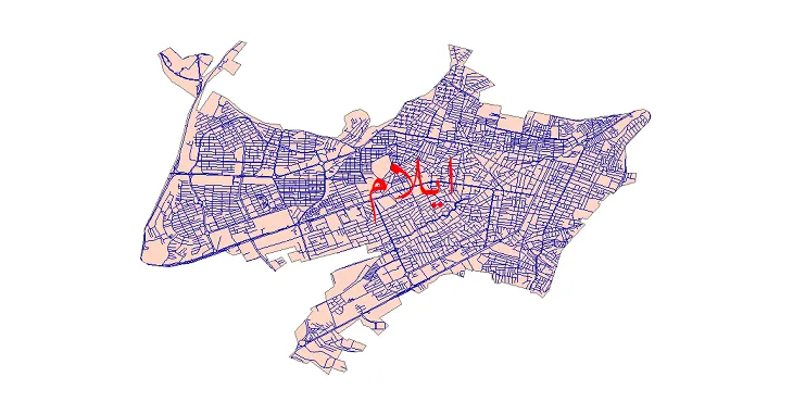 دانلود نقشه شیپ فایل شبکه معابر شهر ایلام