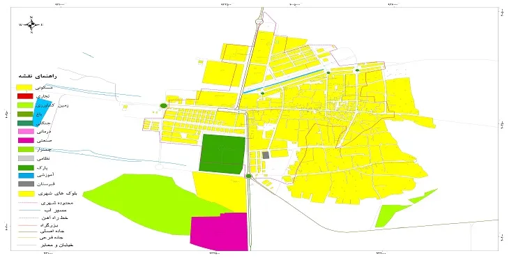نقشه شیپ فایل (GIS) شهر بیارجمند 1404 + عکس با کیفیت