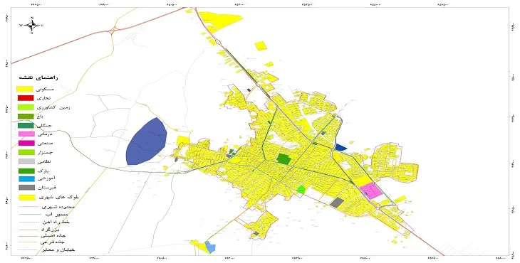 نقشه شیپ فایل (GIS) شهر فیروزآباد 1404 + عکس با کیفیت