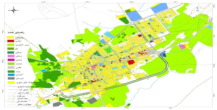 نقشه شیپ فایل (GIS) شهر فردوس 1404 + عکس با کیفیت