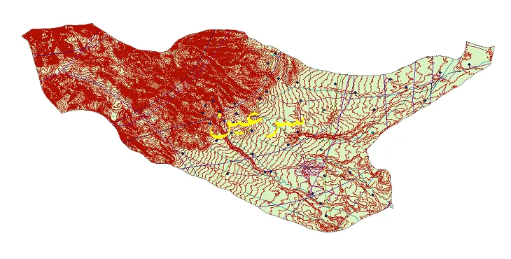 دانلود نقشه های شیپ فایل شهرستان سرعین + کاملترین لایه GIS