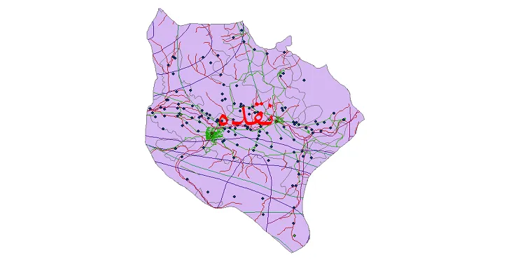 دانلود نقشه های شیپ فایل شهرستان نقده + کاملترین لایه GIS