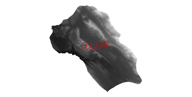 دانلود نقشه دم (DEM) شهرستان کازرون | دقت 30 متر