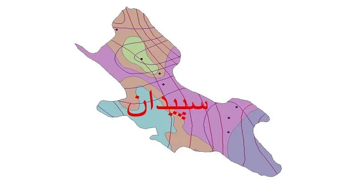 نقشه شیپ‌ فایل اقلیم‌شناسی شهرستان سپیدان + 7 لایه اقلیمی