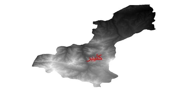 دانلود نقشه دم (DEM) شهرستان کلیبر | دقت 30 متر