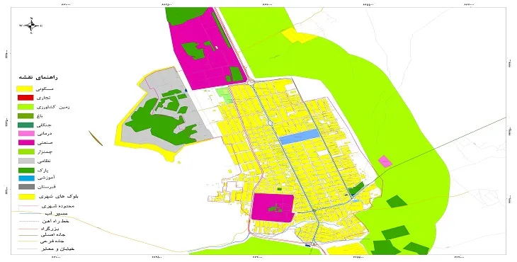 نقشه شیپ فایل (GIS) شهر کوار 1404 + عکس با کیفیت
