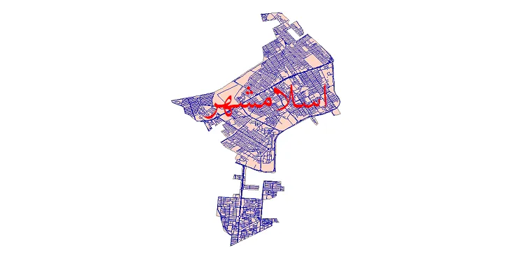 دانلود نقشه شیپ فایل شبکه معابر شهر اسلامشهر