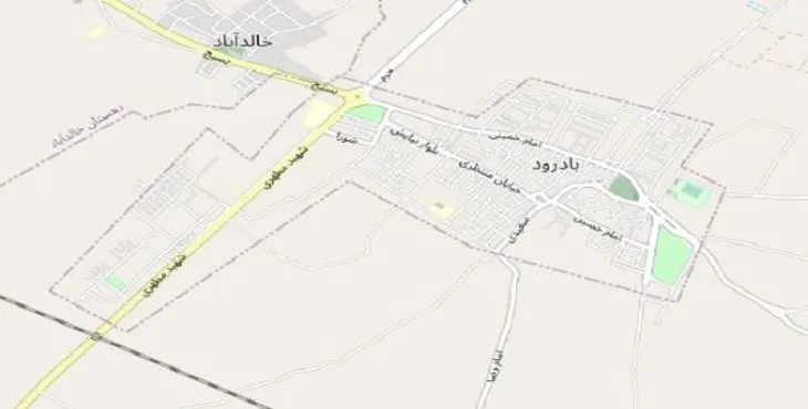 دانلود نقشه شهر بادرود + pdf با کیفیت بالا