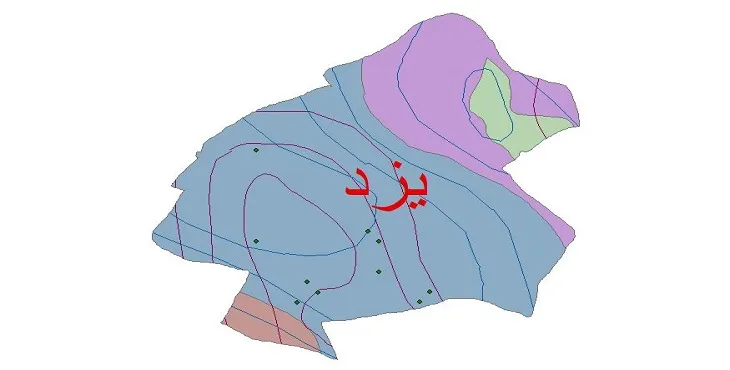 نقشه شیپ فایل اقلیمشناسی شهرستان یزد + 7 لایه اقلیمی