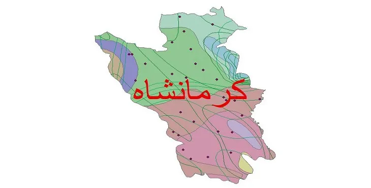 نقشه شیپ فایل اقلیمشناسی شهرستان کرمانشاه + 7 لایه اقلیمی