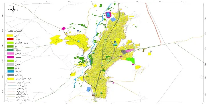 نقشه شیپ فایل (GIS) شهر بوکان 1404 + عکس با کیفیت