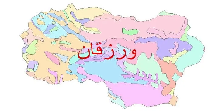 نقشه شیپ فایل (GIS) زمین شناسی شهرستان ورزقان