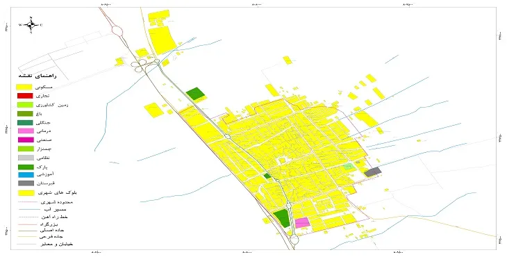 نقشه شیپ فایل (GIS) شهر مروست 1405 + عکس با کیفیت