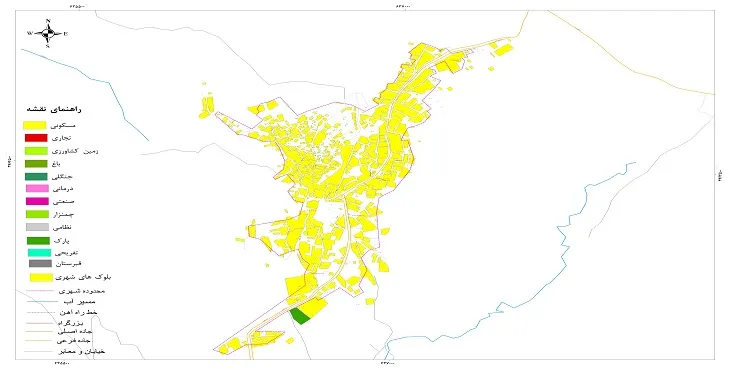 نقشه شیپ فایل (GIS) شهر ارجمند 1404 + عکس با کیفیت