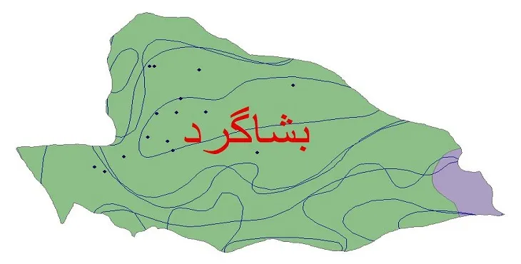 نقشه شیپ‌ فایل اقلیم‌شناسی شهرستان بشاگرد + 7 لایه اقلیمی