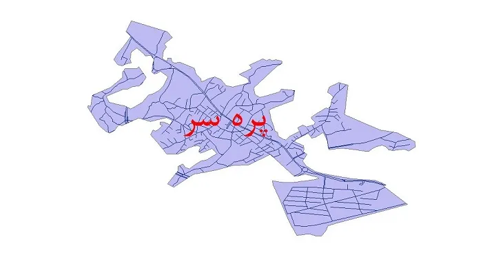 دانلود نقشه شیپ فایل شبکه معابر شهر پره سر