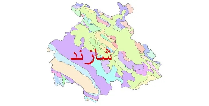 نقشه شیپ فایل (GIS) زمین‌ شناسی شهرستان شازند