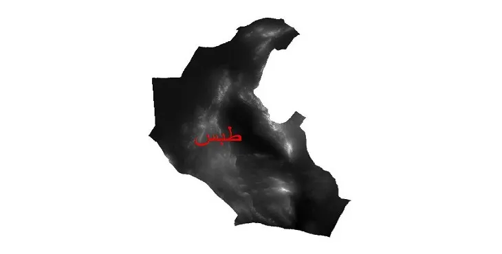 دانلود نقشه دم (DEM) شهرستان طبس | دقت 30 متر