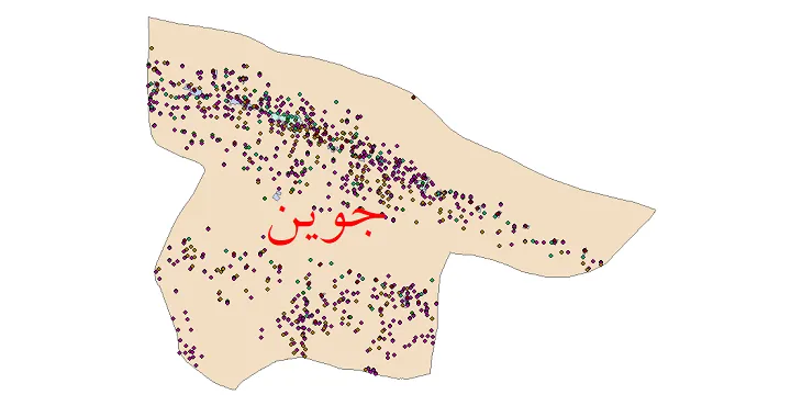 دانلود نقشه جمعیت نقاط شهری و روستایی شهرستان جوین از سال 1335 تا 1395