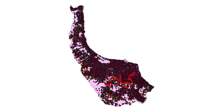 شیپ فایل جمعیت نقاط شهری و روستایی استان گیلان از سال 35 تا 95