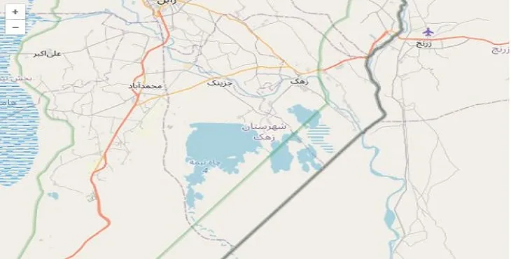 دانلود نقشه شهرستان زهک + pdf با کیفیت بالا