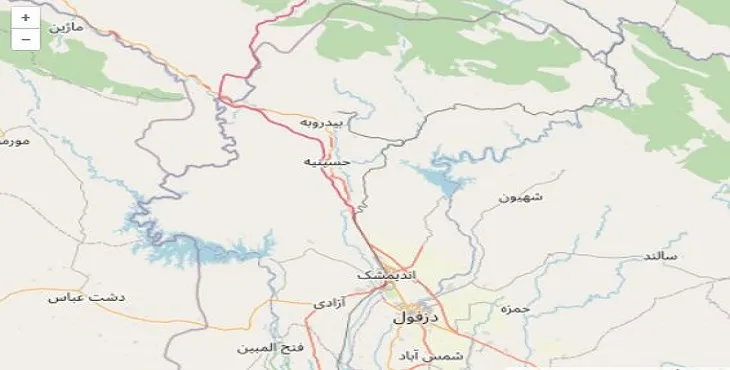 دانلود نقشه شهرستان اندیمشک + pdf با کیفیت بالا