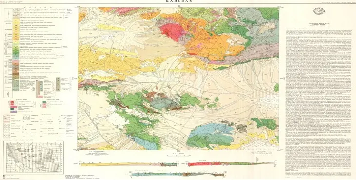 نقشه زمین‌ شناسی محدوده شهری کبودان + تصویر با کیفیت بالا