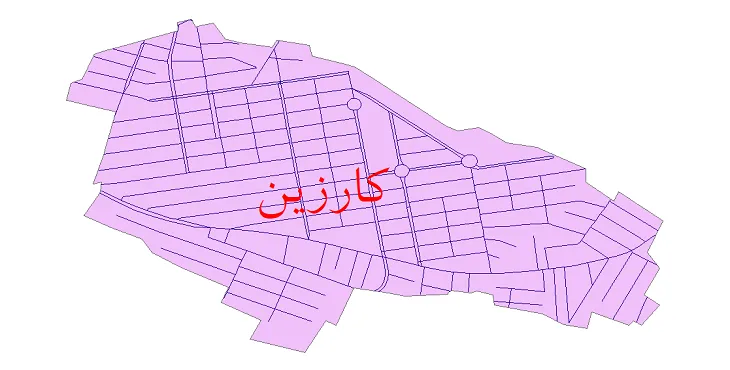 دانلود نقشه شیپ فایل شبکه معابر شهر کارزین