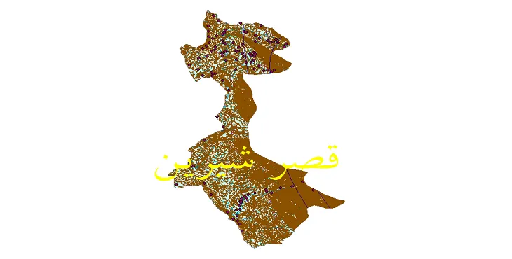 دانلود نقشه های شیپ فایل شهرستان قصرشیرین + کاملترین لایه GIS