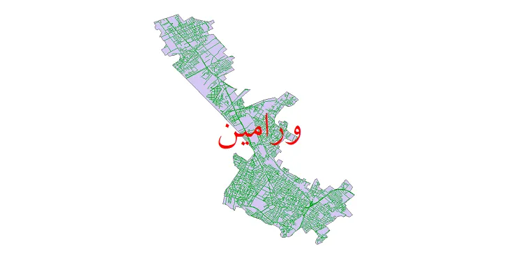 دانلود نقشه شیپ فایل شبکه معابر شهر ورامین