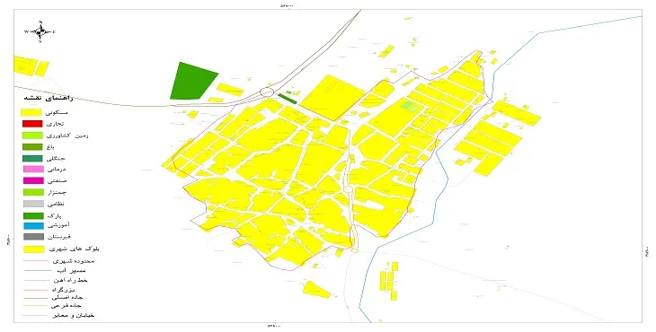 نقشه شیپ فایل (GIS) شهر بوشکان 1404 + عکس با کیفیت