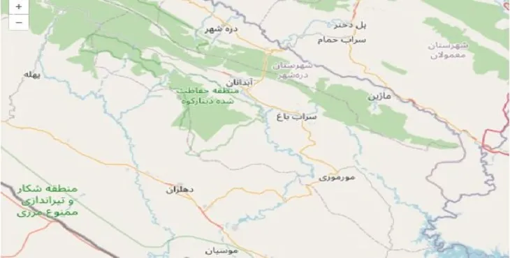 دانلود نقشه شهرستان آبدانان + pdf با کیفیت بالا