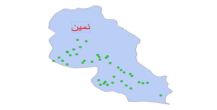 دانلود نقشه شیپ فایل کیفیت آب چاه های شهرستان نمین