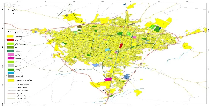 نقشه شیپ فایل (GIS) شهر خوی 1404 + عکس با کیفیت