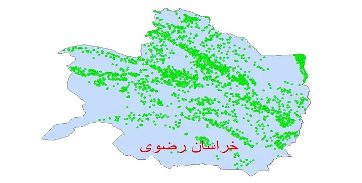 دانلود نقشه شیپ فایل کیفیت آب چاه های استان خراسان رضوی