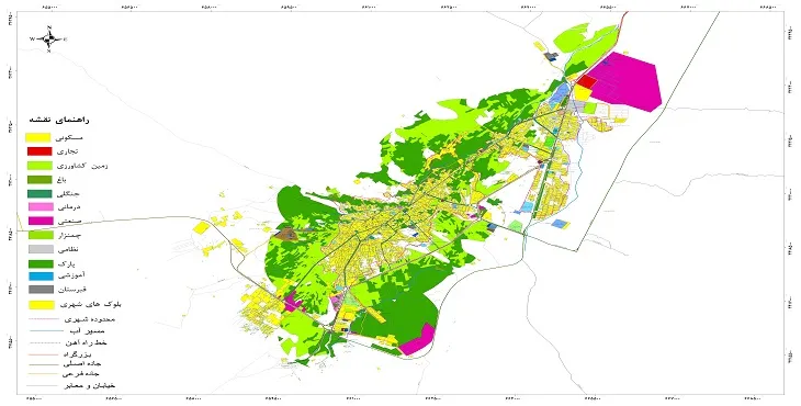 نقشه شیپ فایل (GIS) شهر اقلید 1404 + عکس با کیفیت