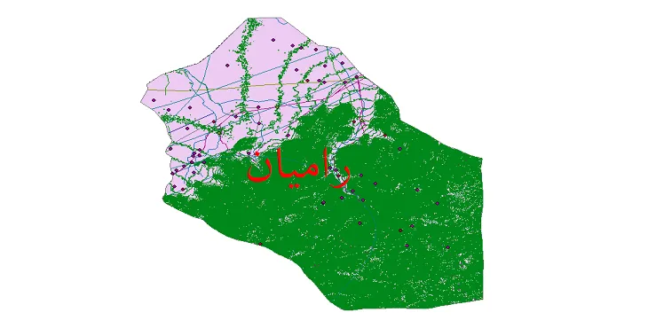 دانلود نقشه های شیپ فایل شهرستان رامیان + کاملترین لایه GIS