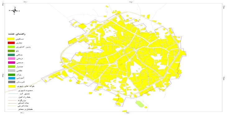 نقشه شیپ فایل (GIS) شهر دیزج دیر 1404 + عکس با کیفیت