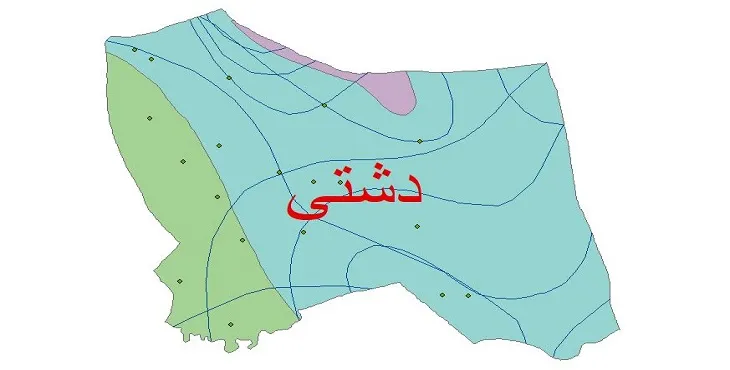 نقشه شیپ‌ فایل اقلیم‌شناسی شهرستان دشتی + 7 لایه اقلیمی