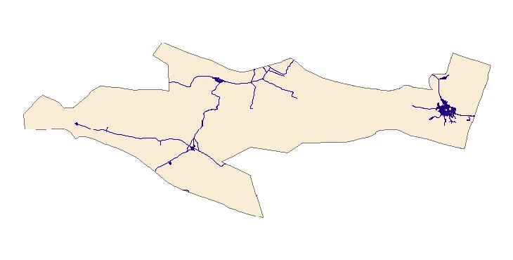 جدیدترین نقشه شیپ فایل راه های شهرستان گراش + PDF