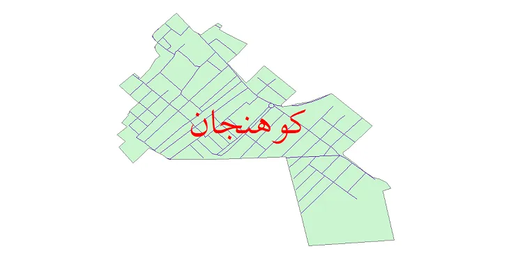 دانلود نقشه شیپ فایل شبکه معابر شهر کوهنجان
