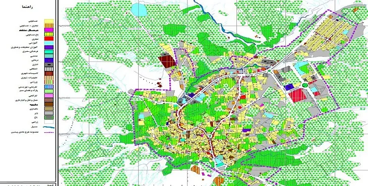 دانلود نقشه کاربری اراضی شهر هشتجین | وضع موجود+پیشنهادی