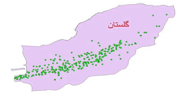 دانلود نقشه شیپ فایل کیفیت آب چاه های استان گلستان