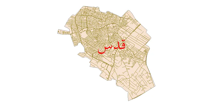دانلود نقشه شیپ فایل شبکه معابر شهر قدس