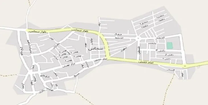 دانلود نقشه شهر سجاس + pdf با کیفیت بالا
