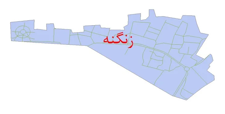 دانلود نقشه شیپ فایل شبکه معابر شهر زنگنه